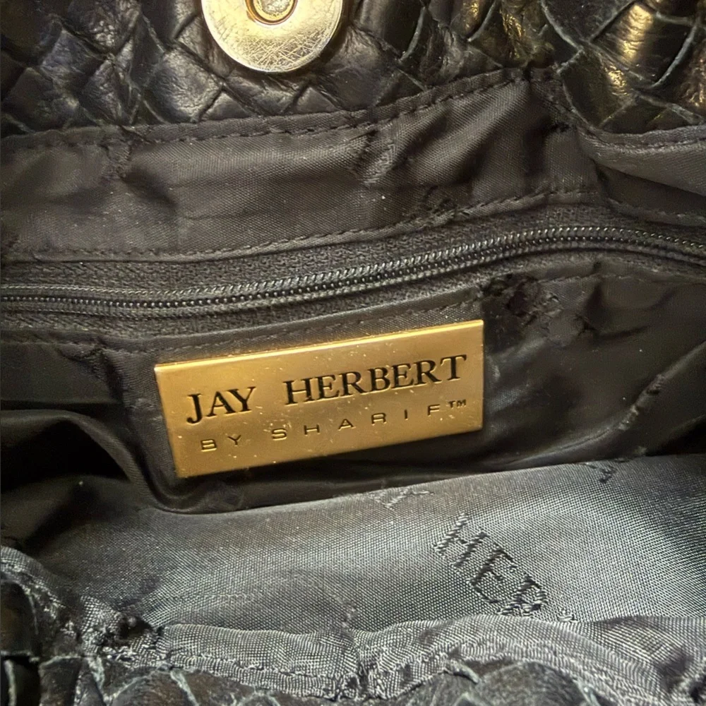 Vintage Jay Herbert by Sharif  Black Woven Purse - Picture 2 of 5